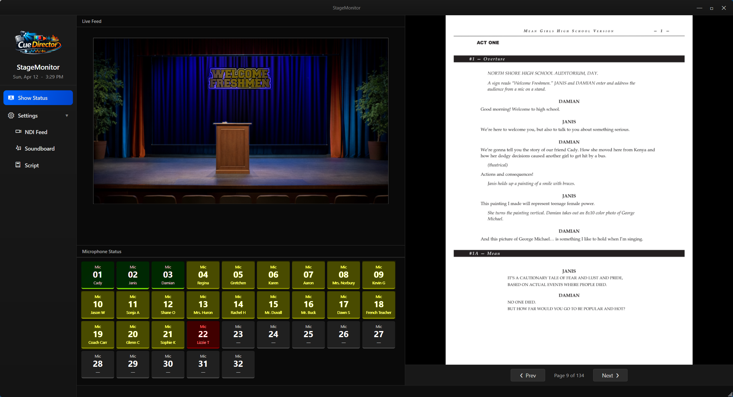 StageMonitor interface